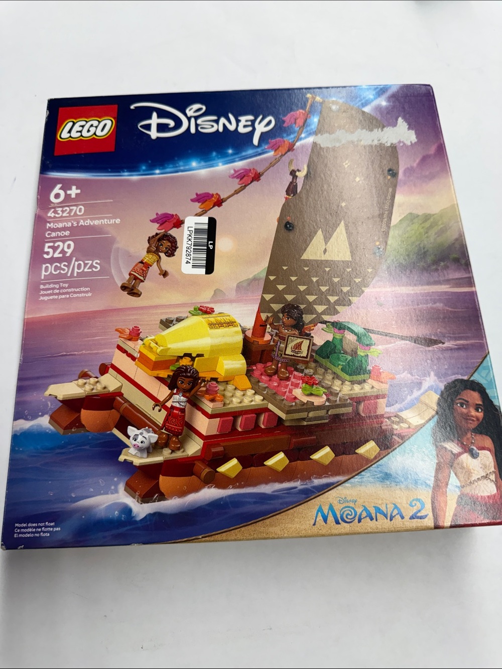 NEW Disney LEGO Moana Adventure Canoe Set In Sealed Box